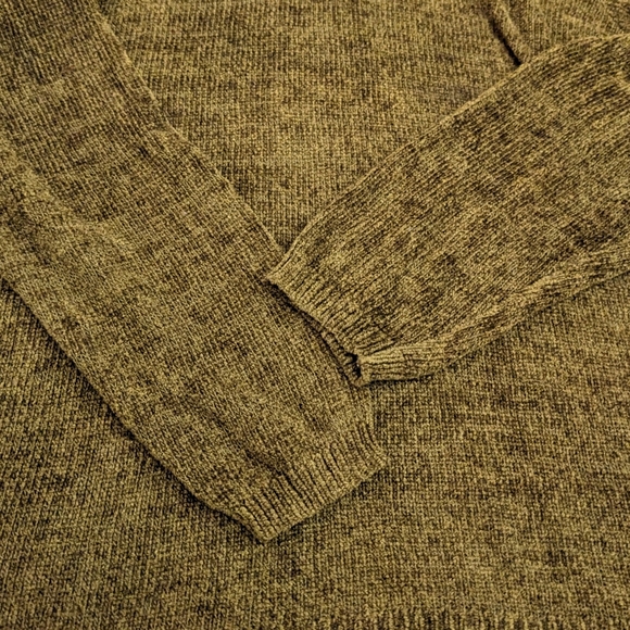 (2/$25) Pierre Cardin ribbed knit velour turtleneck sweater golden caramel - Picture 8 of 14
